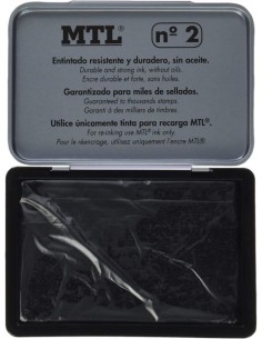 TAMPON METALICO Nº2 NEGRO ALMOHADILLA 109X70MN MTL